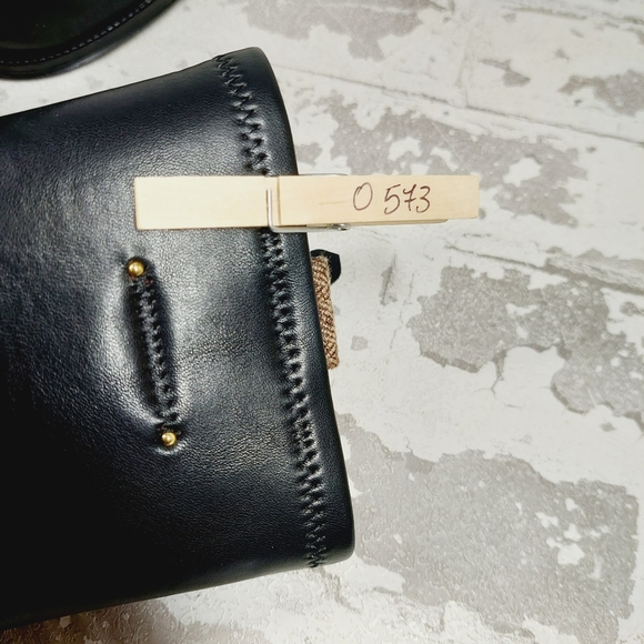 NEW Franco Sarto Womens Informa Whit Black Leather Block Heel Ankle Boots O573 - Picture 13 of 13